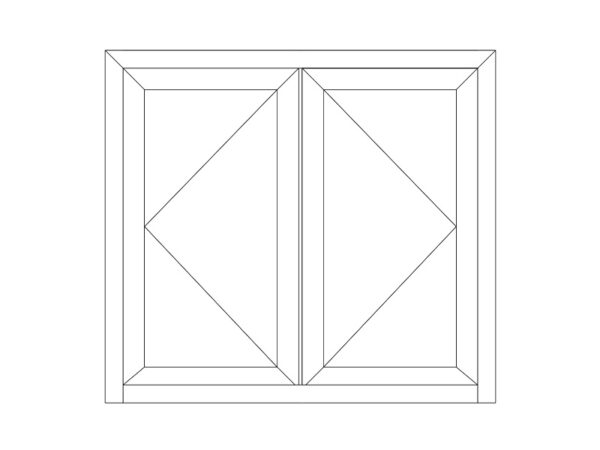 70 Series hinge door swing outward (thermal break)